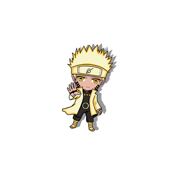 Six Paths Naruto Uzumaki from the anime Naruto in chibi style sticker created by Always Lurking