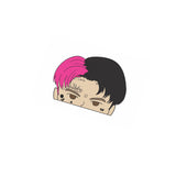 Rapper Lil Peep in anime style art half face peeker style sticker created by Always Lurking