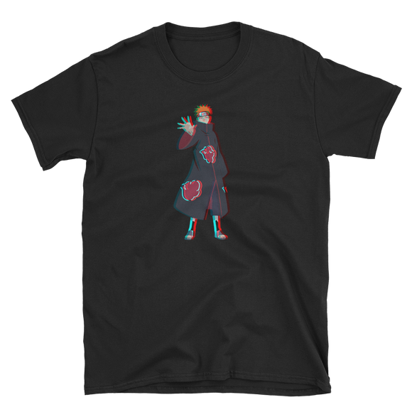 Yahiko using rinnegan from the anime Naruto with 3D effect t shirt created by Always Lurking